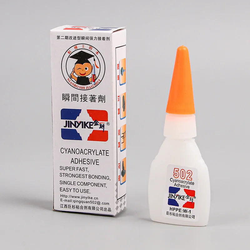 Specialised instant strong adhesive glue for shoe repairs in 3g and 8g sizes.