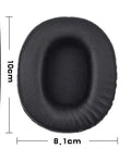 Two black PU leather headphone earmuff covers for Sony 1R model, shown as a pair.