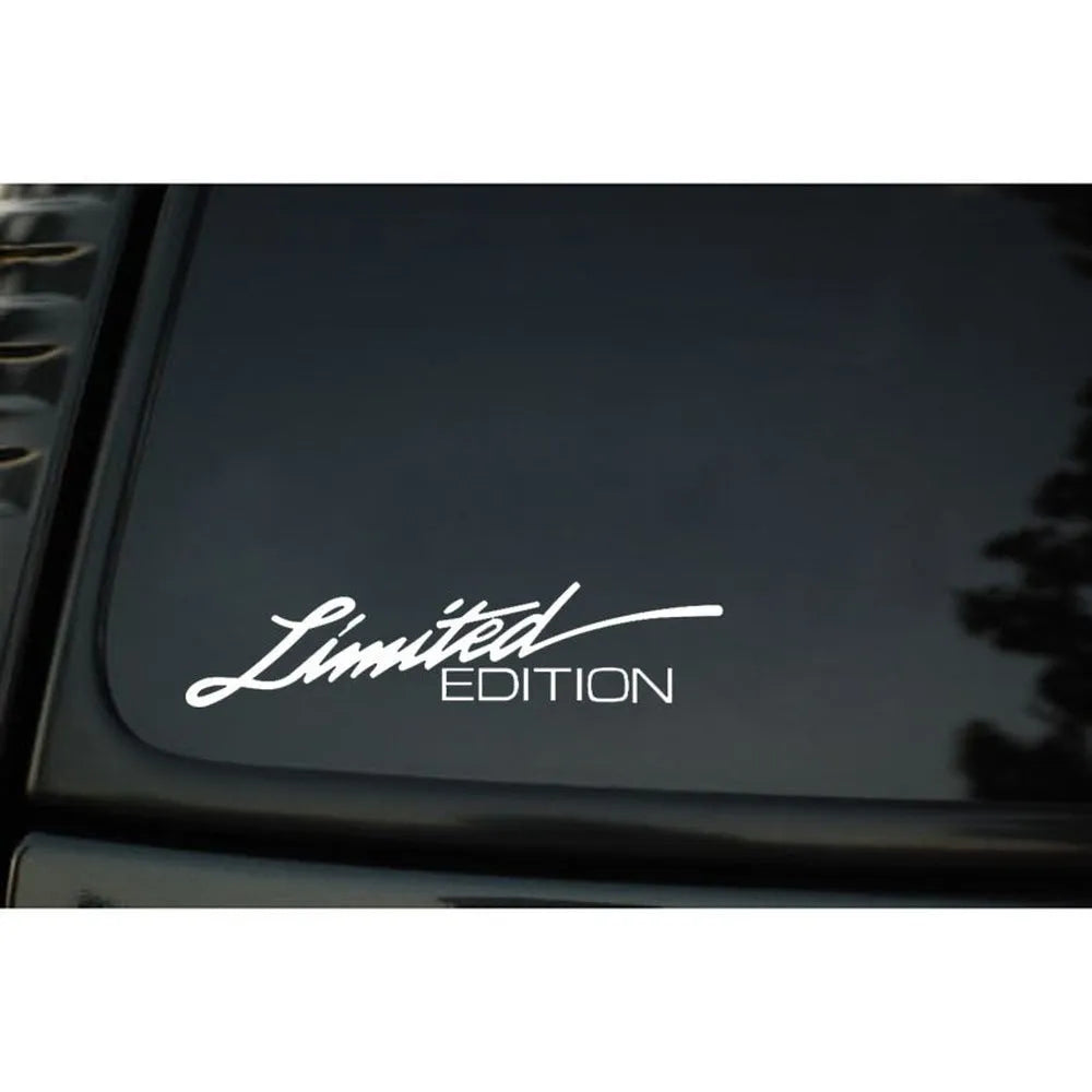Reflective plastic bumper sticker measuring 16cm by 3.8cm for car windows