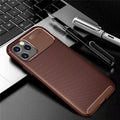 Simple black silicone protective case for an iPhone 12, shown from the back.
