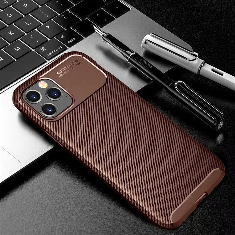 Simple black silicone protective case for an iPhone 12, shown from the back.