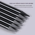 Set of six graphite and three carbonised drawing pencils on suction card packaging