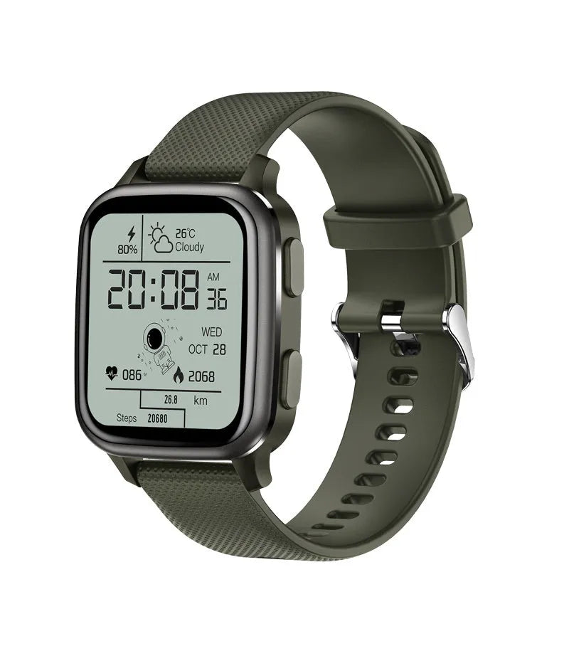 Aluminium alloy smart watch with Bluetooth call function and heart rate monitoring on wrist
