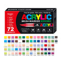 Set of straight liquid acrylic marker pens with soft heads, showing multiple colour options for art and graffiti.