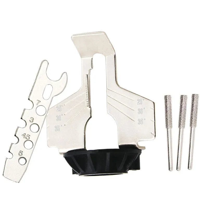 Silver metal chain grinding blade accessory for electric grinder with 100 teeth