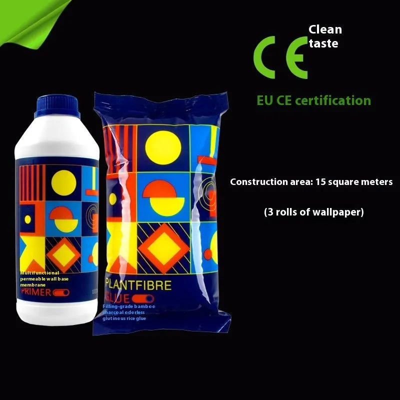 5 kg bag of Glue E formaldehyde-free glutinous rice wallpaper glue.