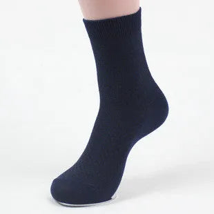 Men's bamboo fibre business socks with a small square pattern in grey blue colour
