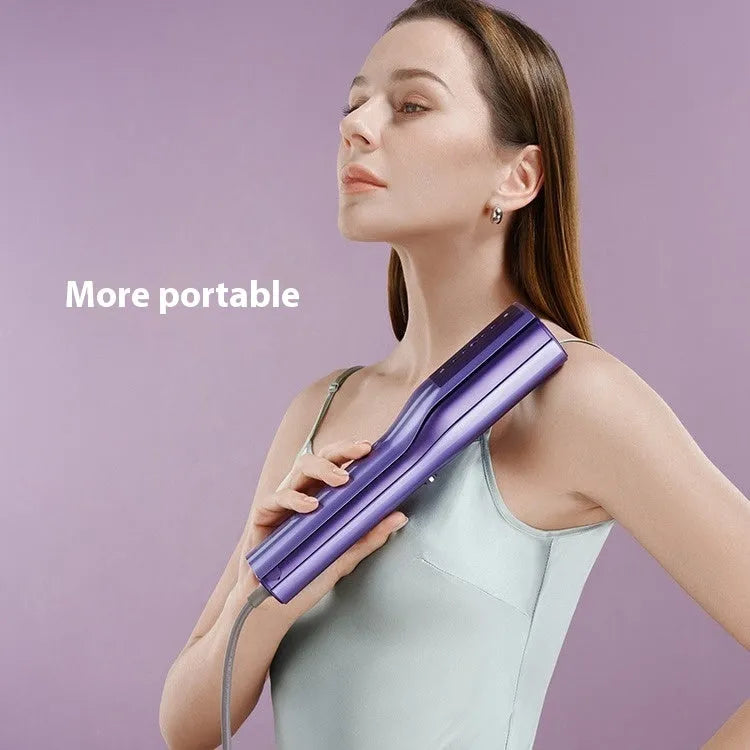 Handheld garment steamer portable pressing machine with plastic clip.