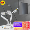 Aluminium alloy computer monitor bracket with height adjustment for dual screen desktop setup