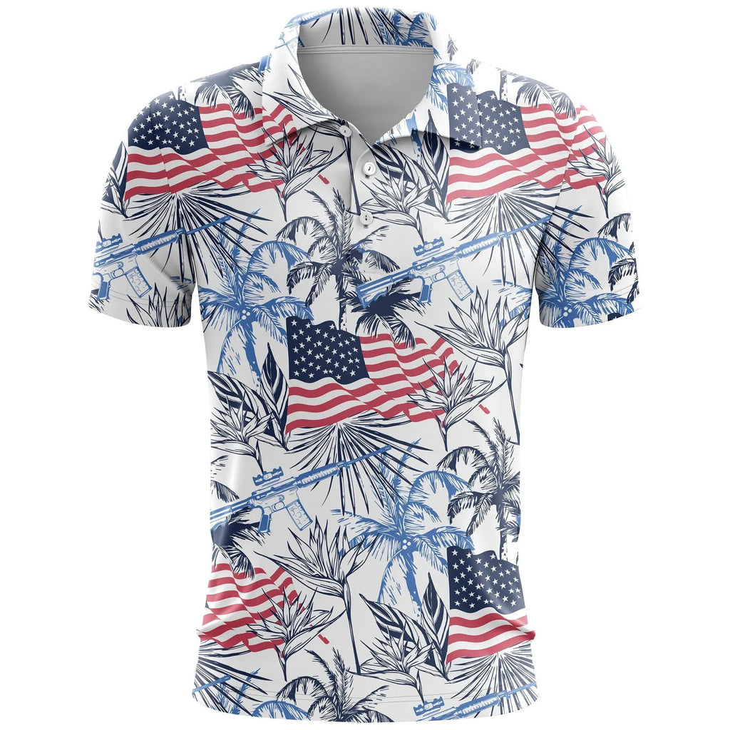 Colourful printed loose fit sports short sleeve top on a hanger