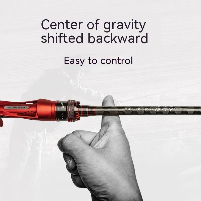 Carbon ultralight fishing rod with straight and pikestaff handle options in 2.1m and 2.4m lengths