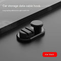Dark green ABS plastic car storage hook with silicone pad for holding cables