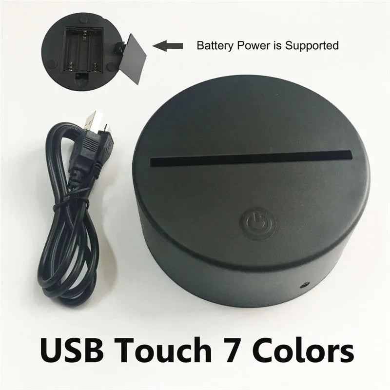 3D Earth globe USB night light on a desk showing seven colour modes with remote control