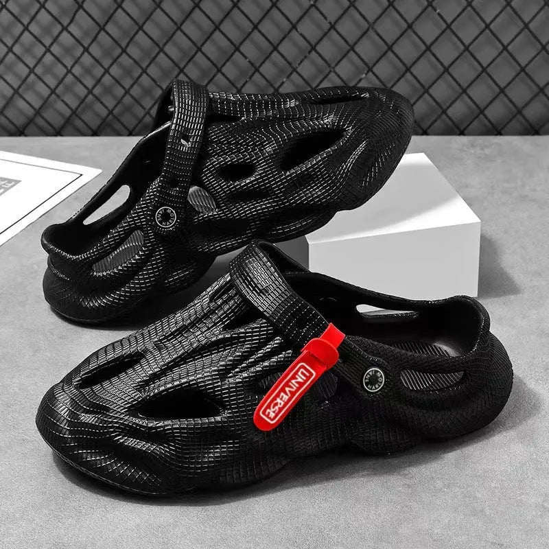 Closed toe beach hole shoes in Korean style with EVA construction available in four colours