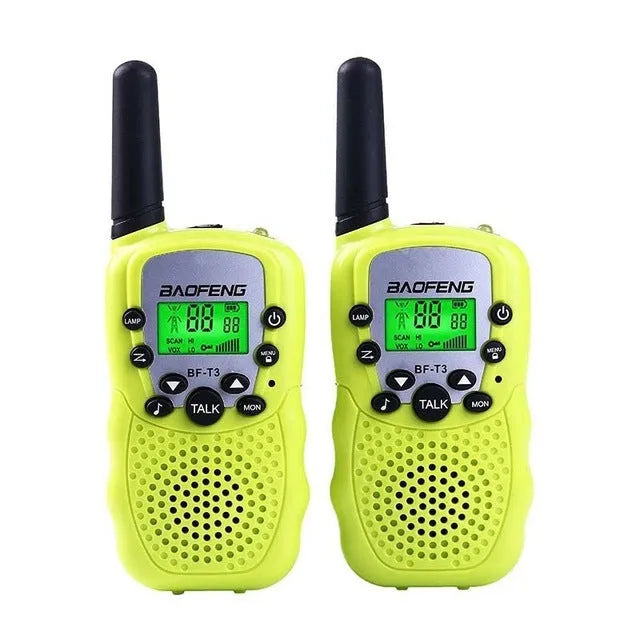 Children's walkie talkie set with 22 channels in blue colour for outdoor communication