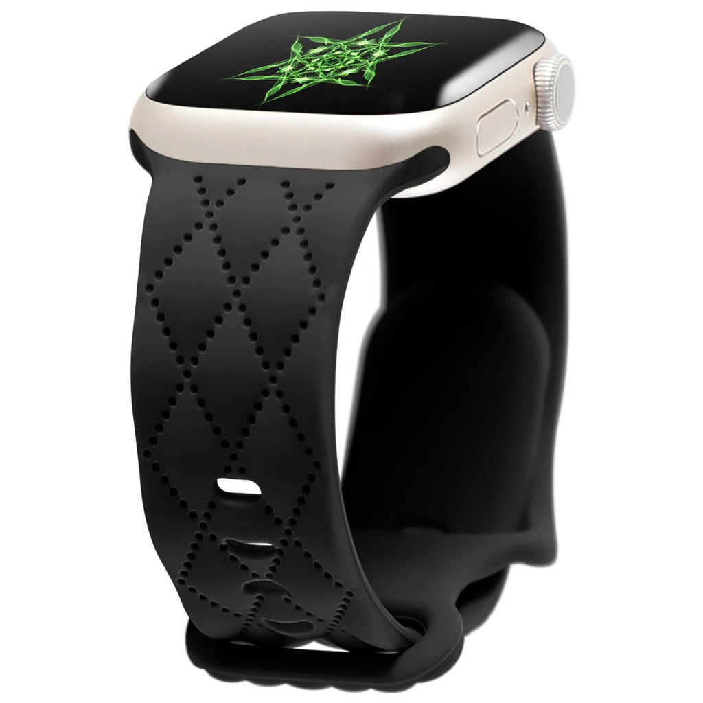 Silicone butterfly buckle watch strap in multiple colours for Apple Watch sizes 38mm to 49mm