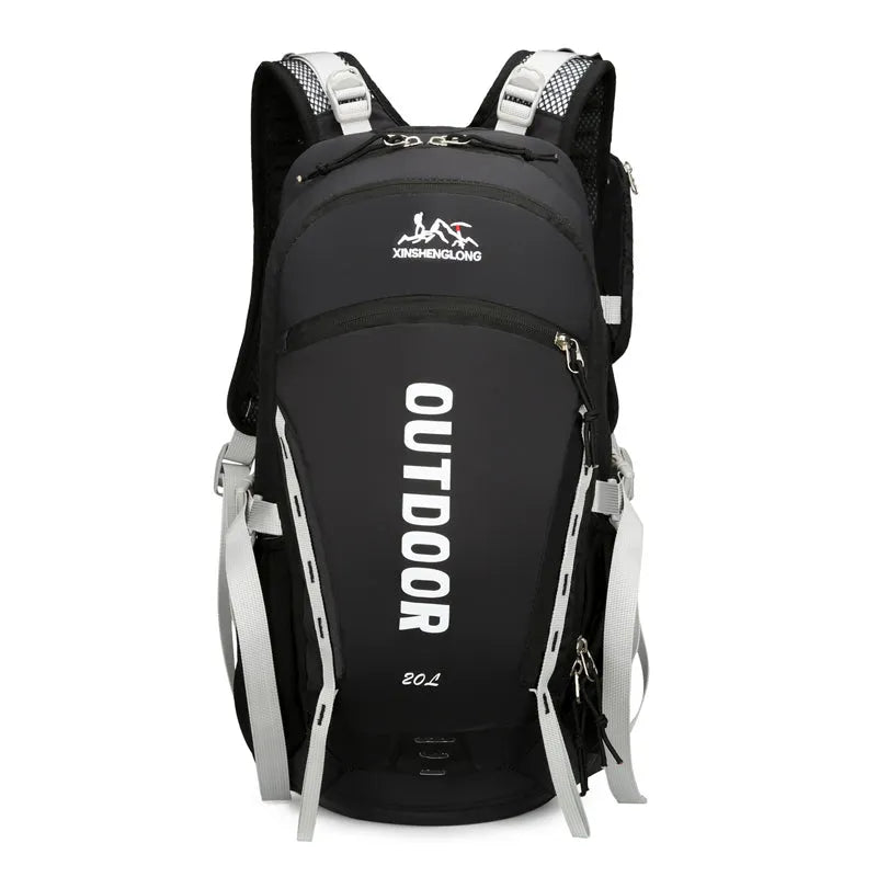Lightweight breathable outdoor sports running backpack in black for cycling hiking and climbing