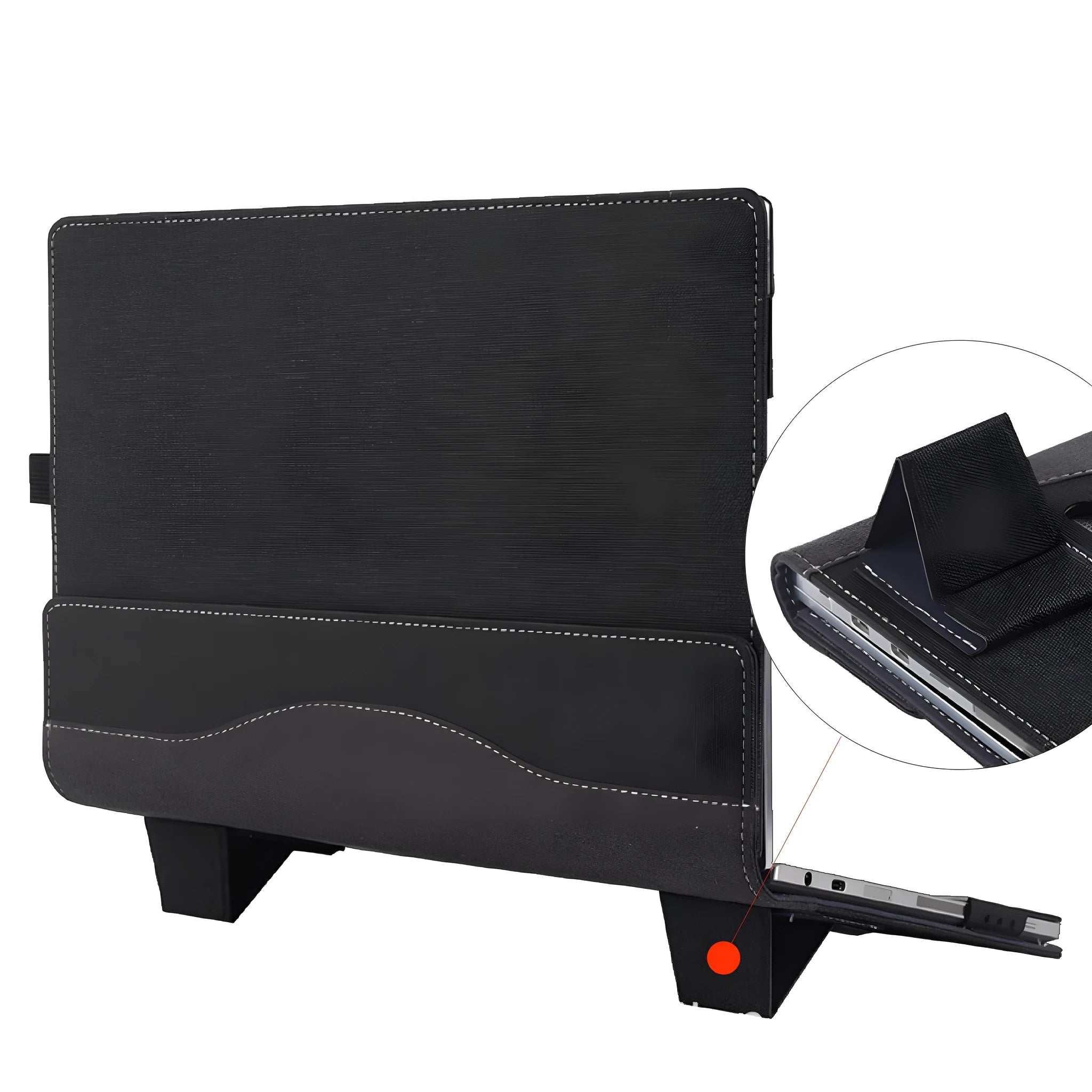 Black imitation leather protective sleeve for Microsoft Surface Laptop 6