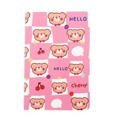 Cartoon A5 notebook with 30 sheets featuring cute bear design, measuring 148 x 210 mm