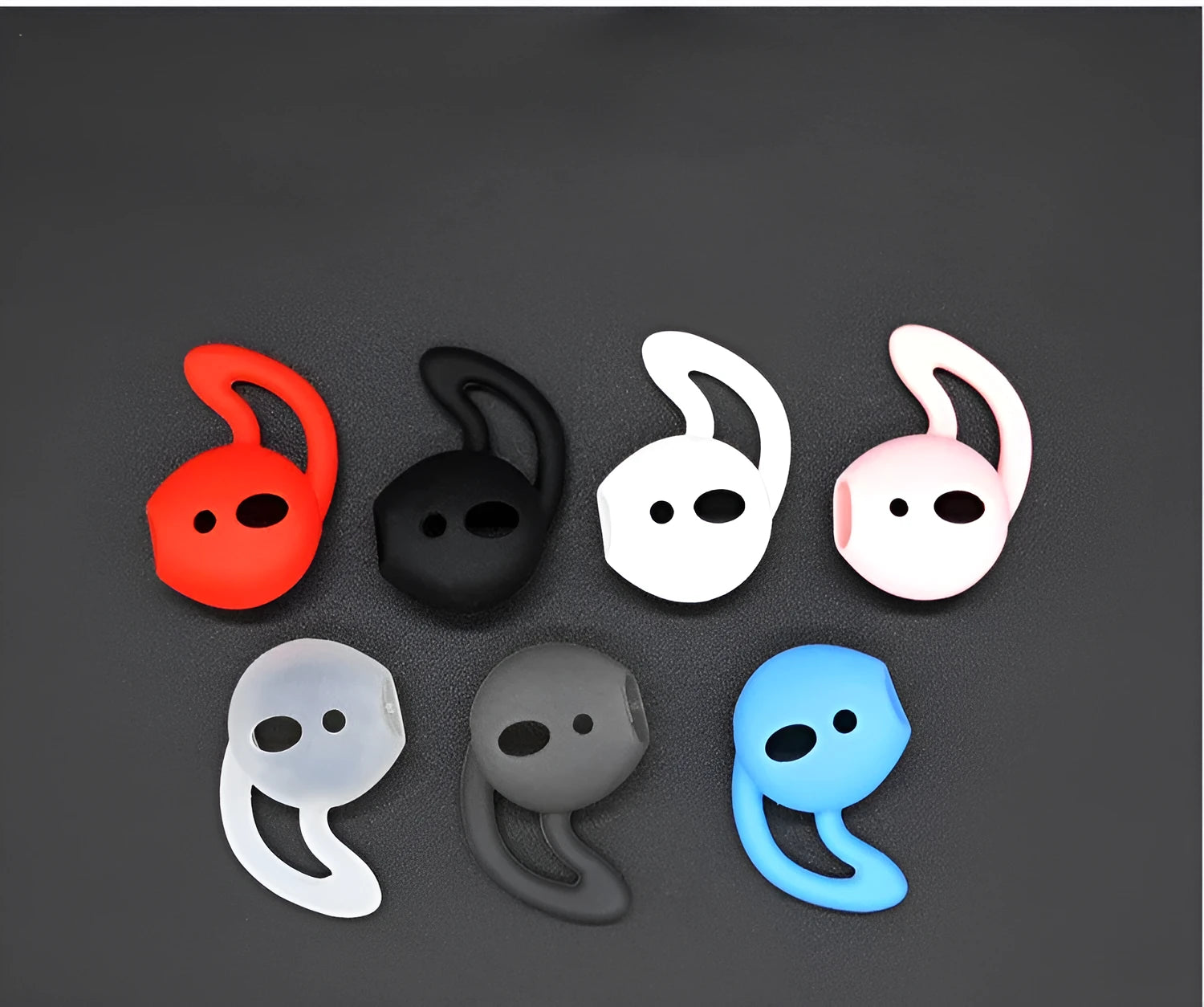 AirPods silicone ear caps in various colours compatible with Apple wireless earphones