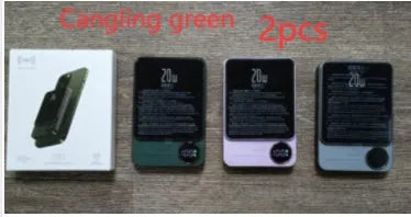 Magsafe magnetic wireless power bank for iPhone 14 in aluminium housing with capacity options