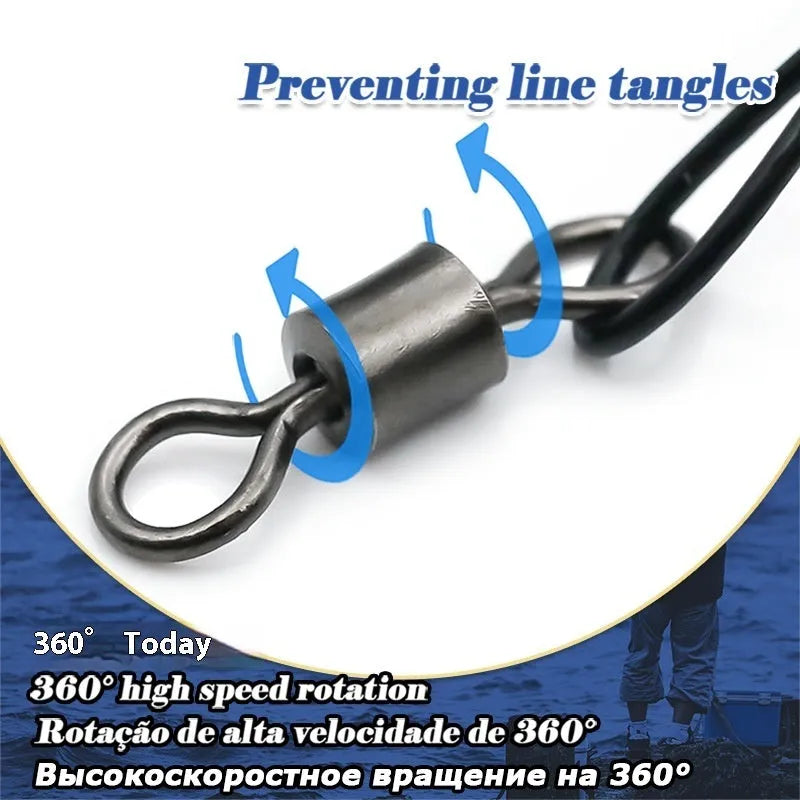 Ten 54cm steel wire fishing accessories with double buckle pins in three colour options