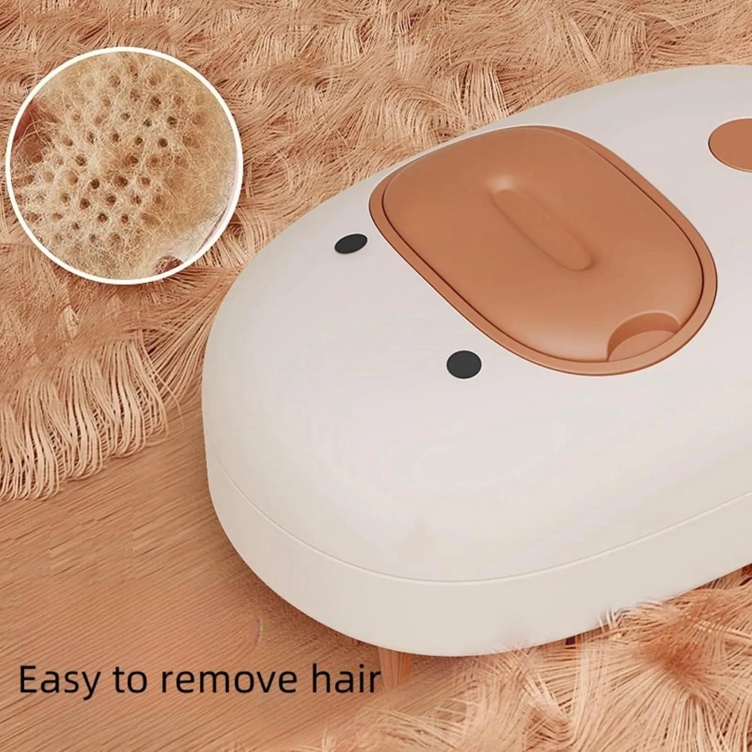 White or yellow rechargeable steam pet brush for grooming dogs and cats