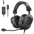 H3 head-mounted wired gaming headset in black for e-sports with 4D sound effect