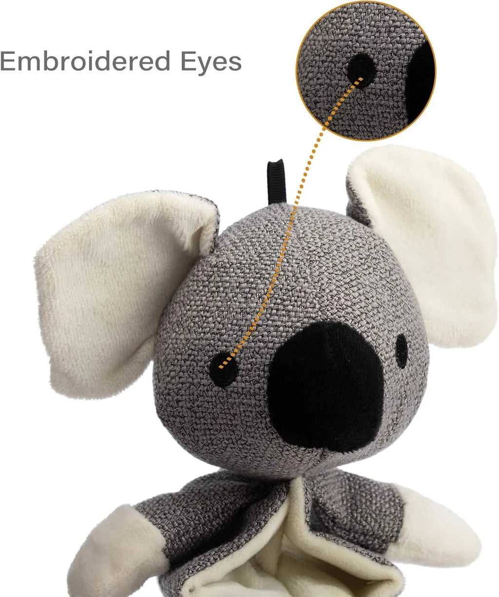 Hollypet grey koala squeaky dog toy 30cm long with crinkle paper