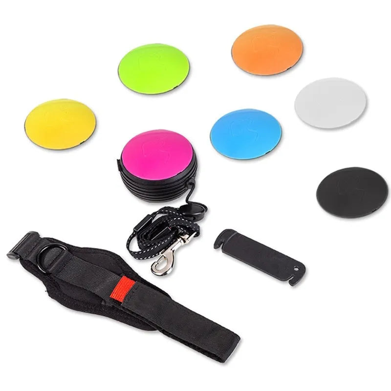 Automatic retractable pet leash showing 3 metre extension with hands-free design in multiple colours