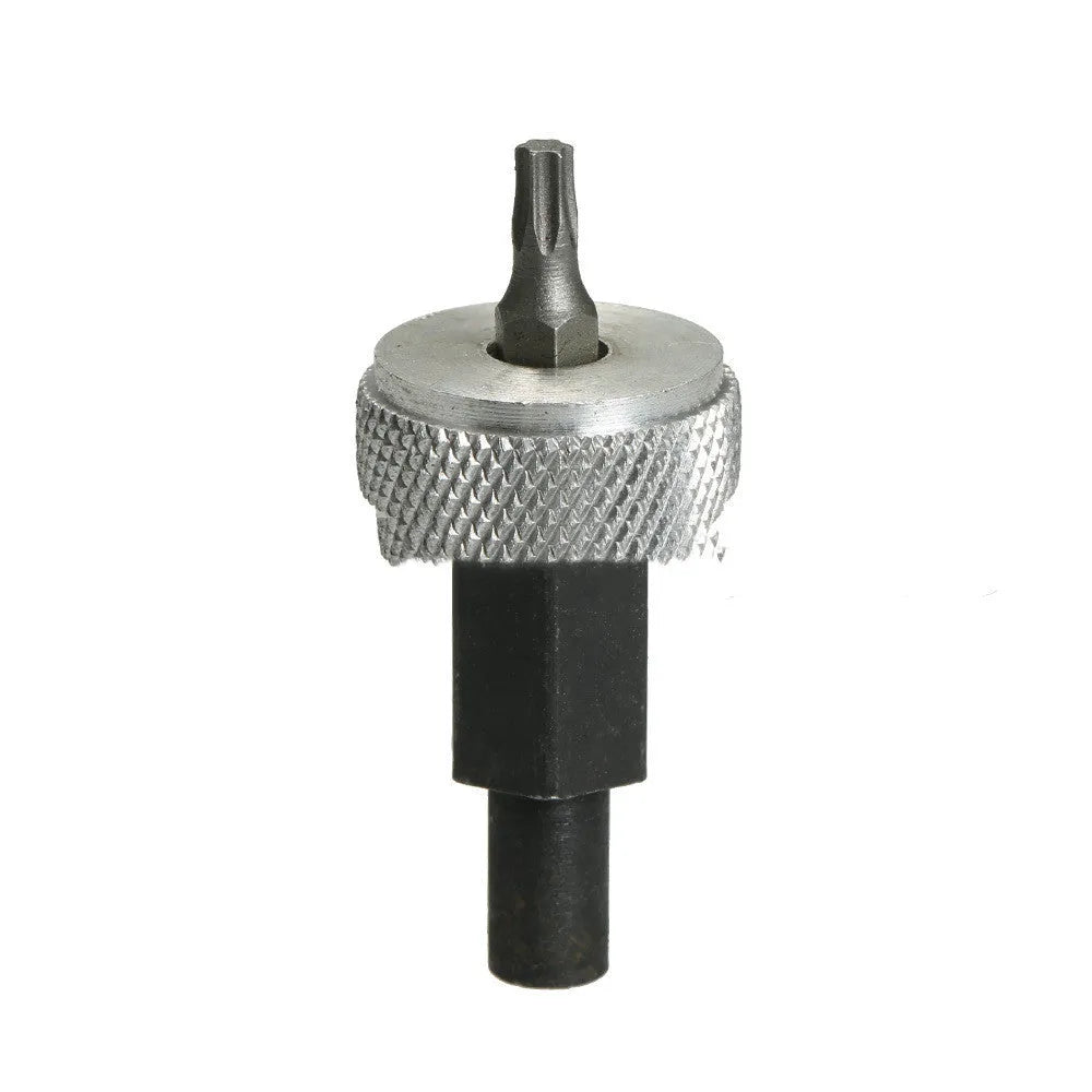 Ignition module clamping wrench tool with knurled aluminium knobs on a heat-treated carbon steel handle.