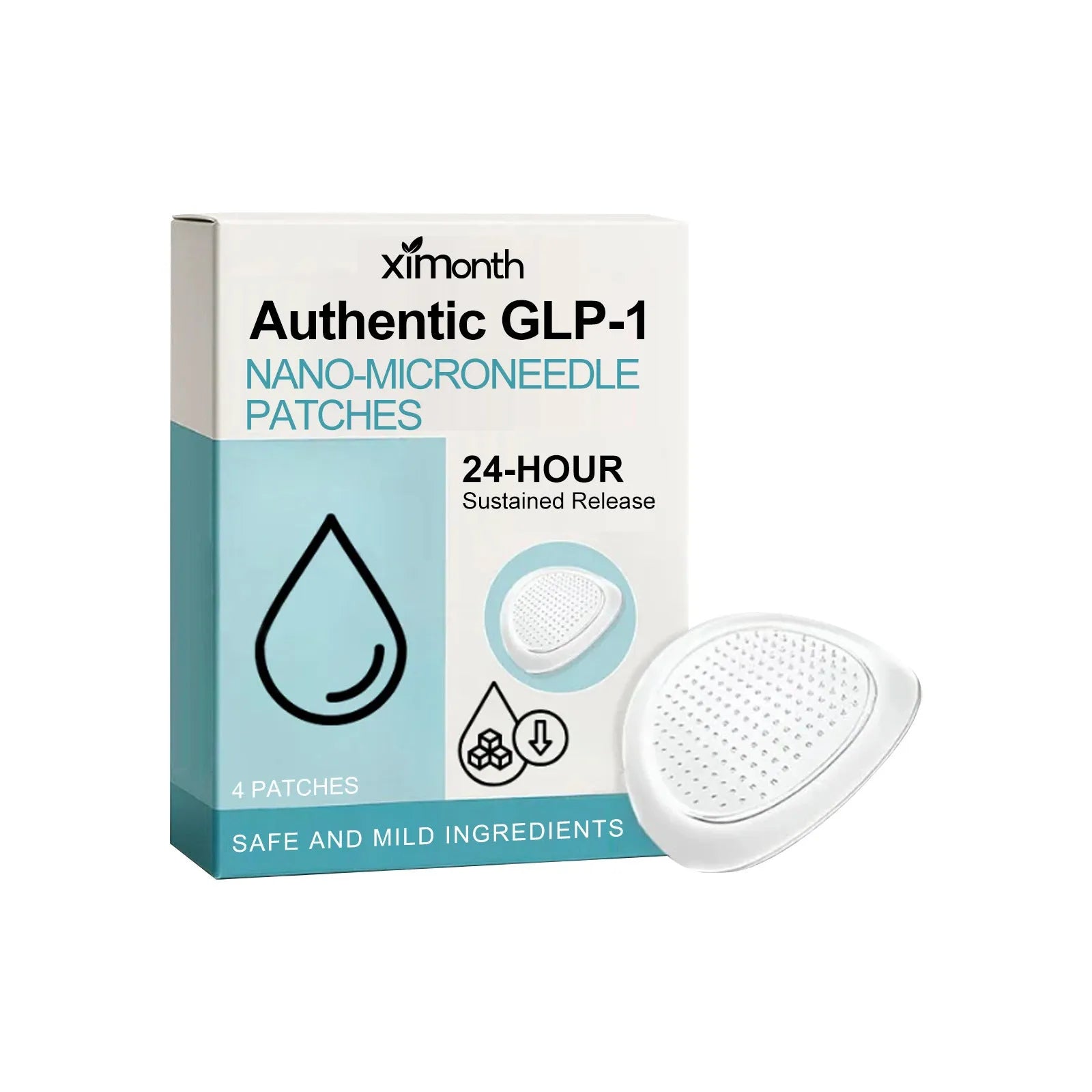 Pack of four slimming microneedle skin firming patches for body nursing care.