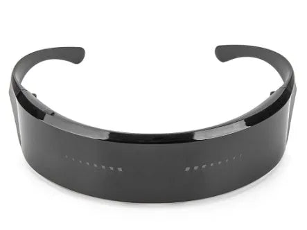 MORLIGHT LED display glasses for DJ music party, black full-frame ABS, unisex