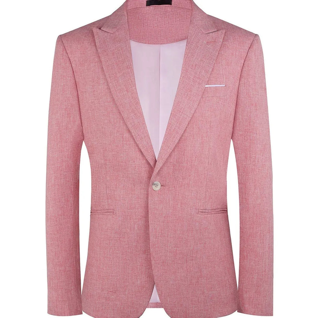 Men's light blue western-style suit jacket for spring and summer casual wear