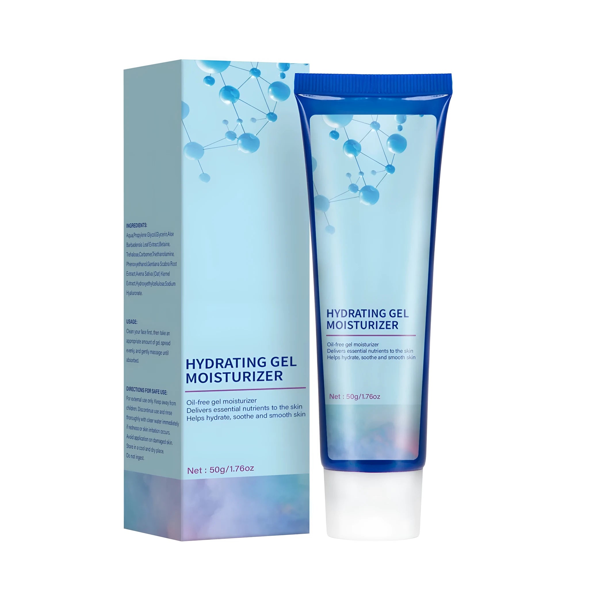 Electrolyte moisturising gel 50g jar with FP-A032 classification for skincare hydration