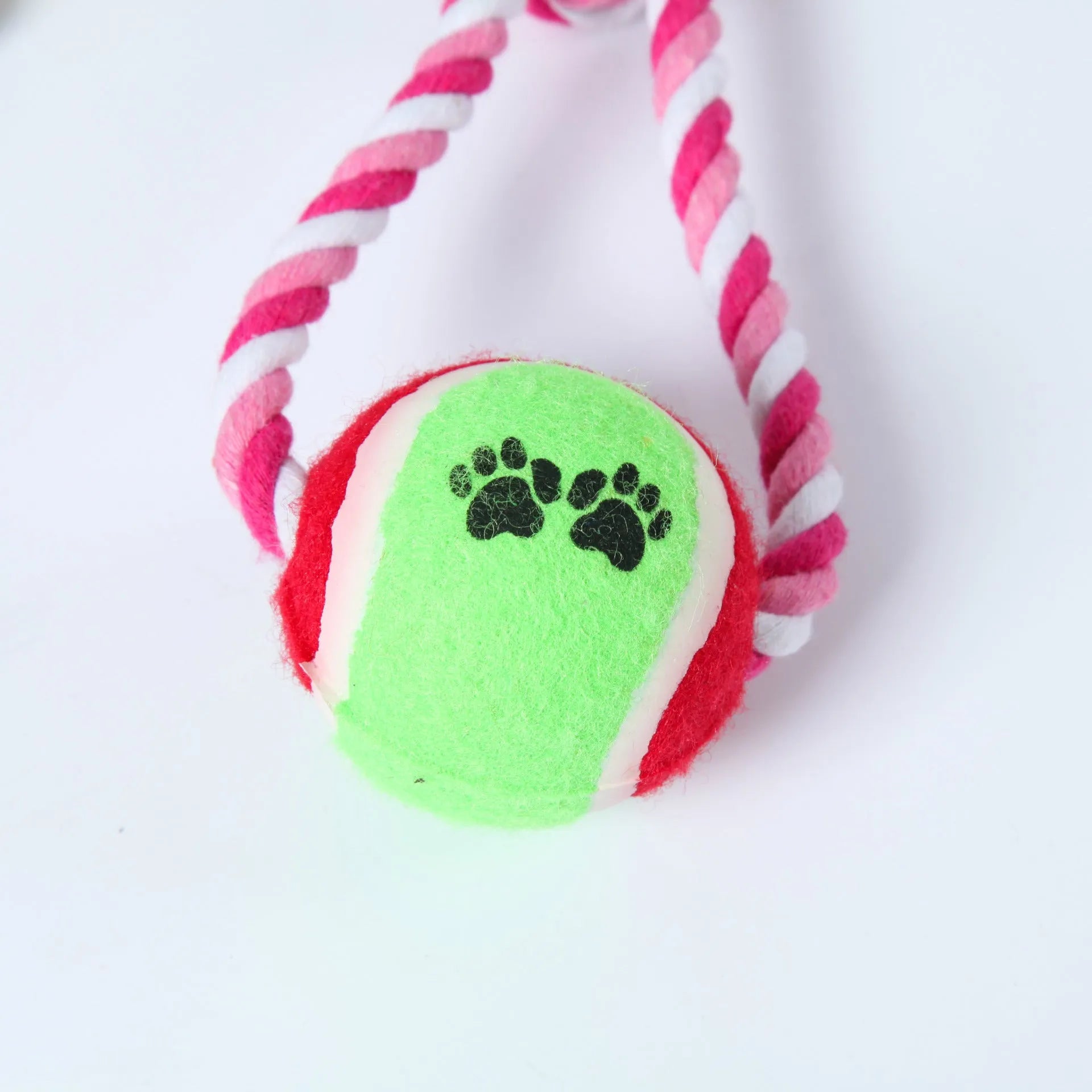 38cm red white and blue white striped cotton string dog toy for medium large breeds