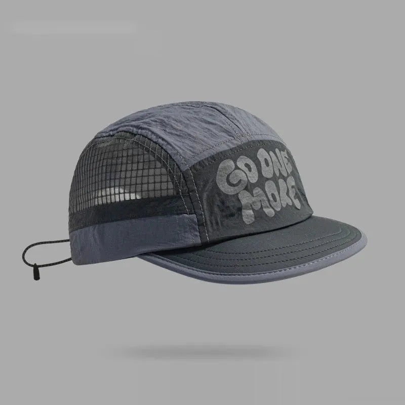 Gradient quick-drying mesh baseball cap in light green colour with dome crown styling.