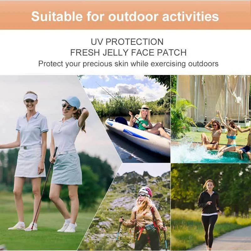 UV protection outdoor sports eye mask with adhesive shield in standard size packaging