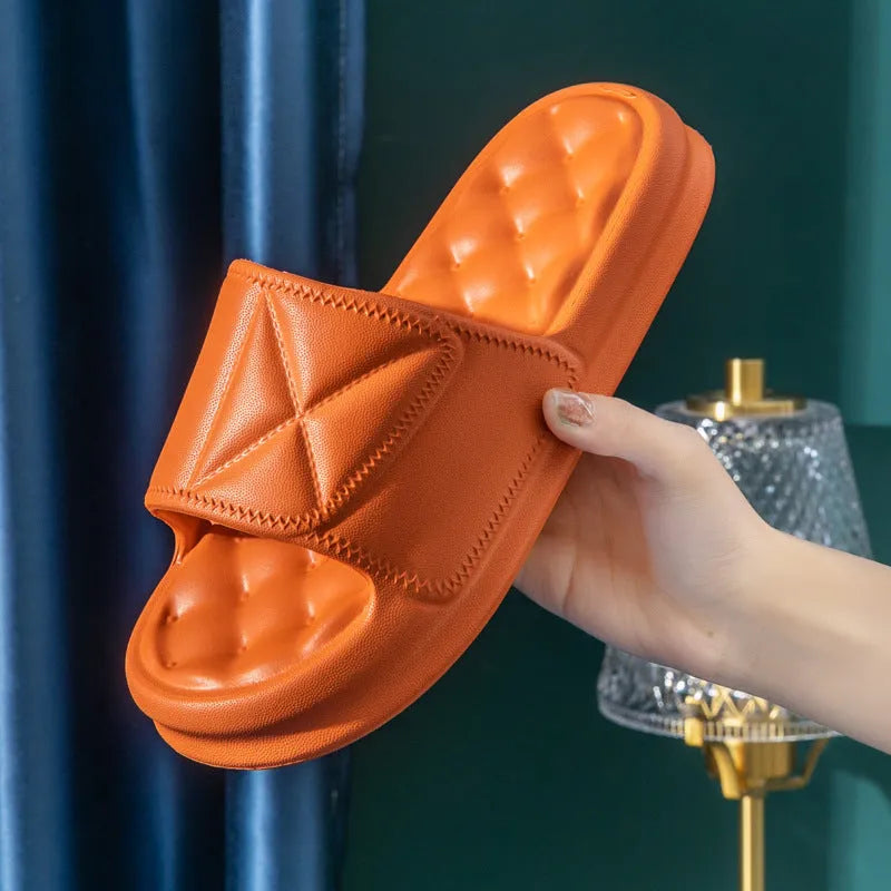 EVA bathroom slippers with thick non-slip sole in various colours