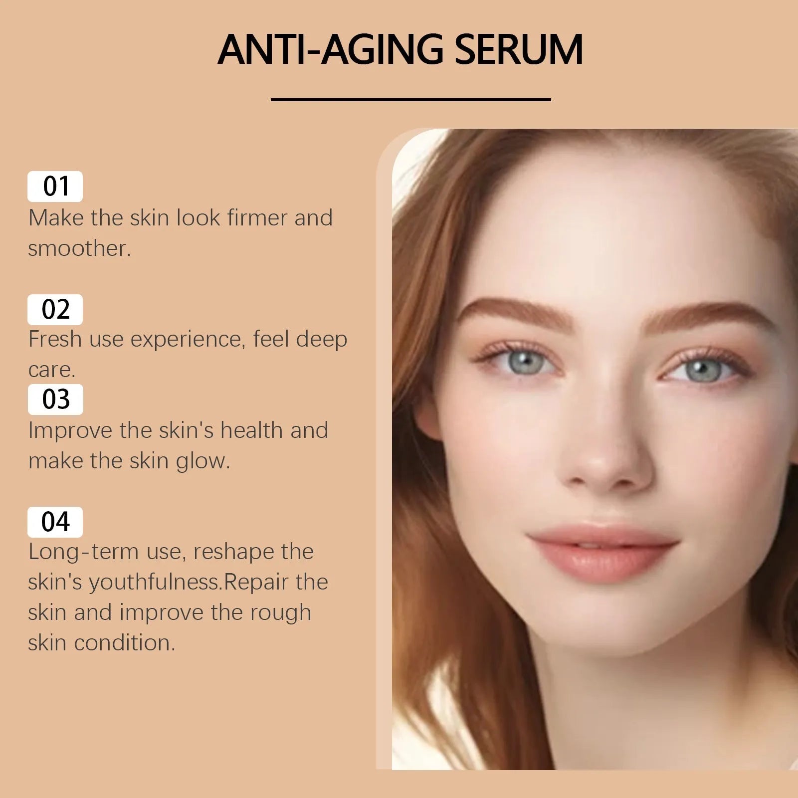 30ml anti-aging essence bottle with dropper containing hyaluronic acid and bee venom