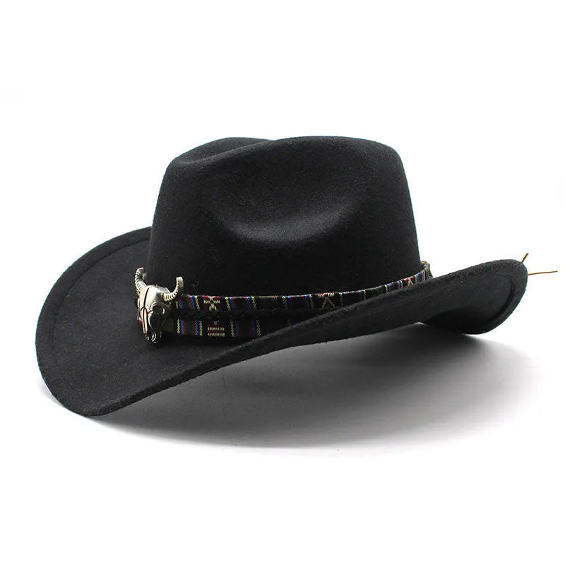 Polyester western cowboy hat with a bell crown, shown in an army green colour.