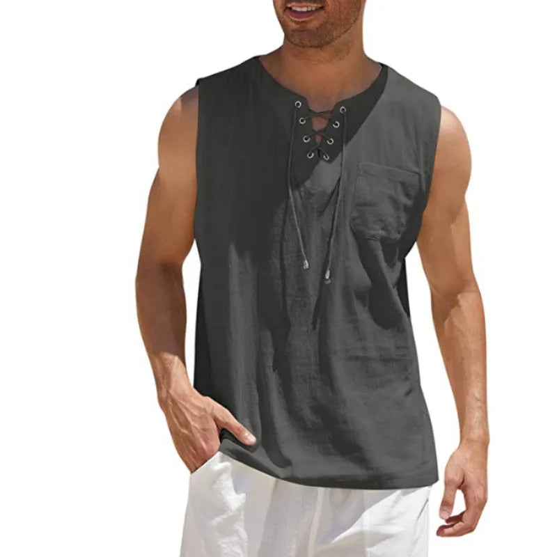 Men's dark grey slim fit pullover sweater with a stand collar, laid flat.