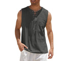 Men's dark grey slim fit pullover sweater with a stand collar, laid flat.