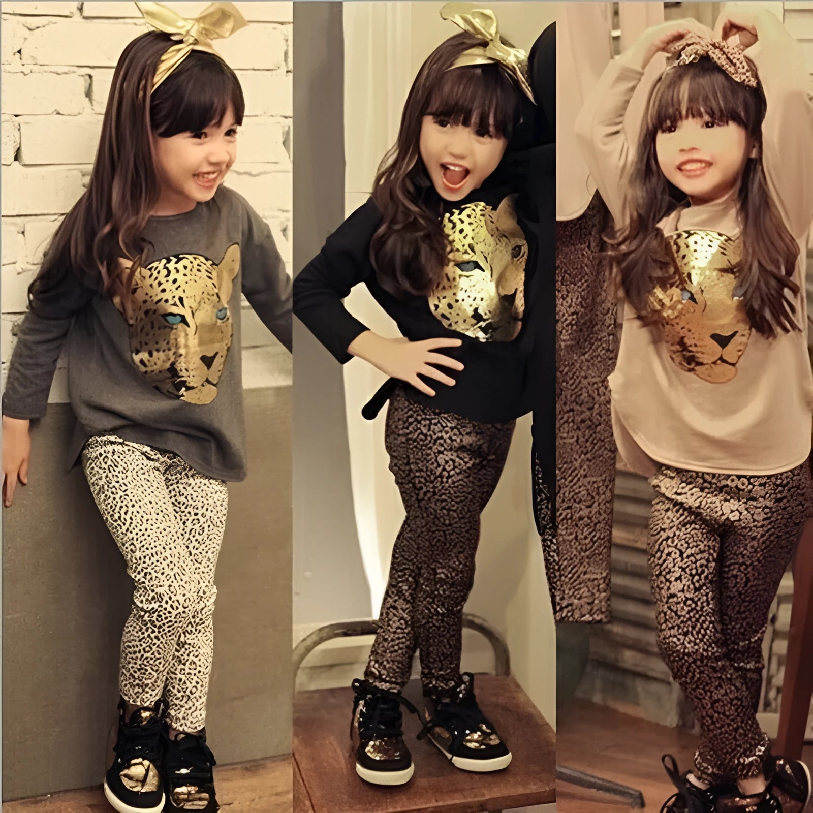 Children's two-piece casual summer pants suit set in black, short sleeves, for ages 3-8.