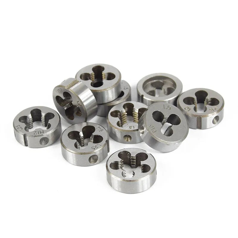 Alloy steel hand tap wrench die set in blister packaging for metric 55° pipe thread cutting