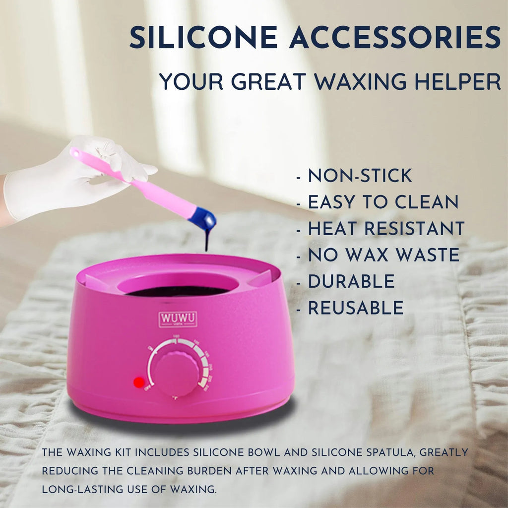 WUWUVISTA professional waxing kit with smart warmer, wax beads, applicators and aftercare products