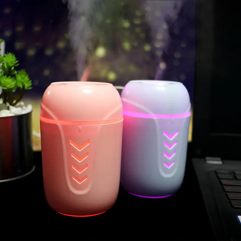 X3 portable car humidifier in columnar design with 200ml tank, shown in blue colour option