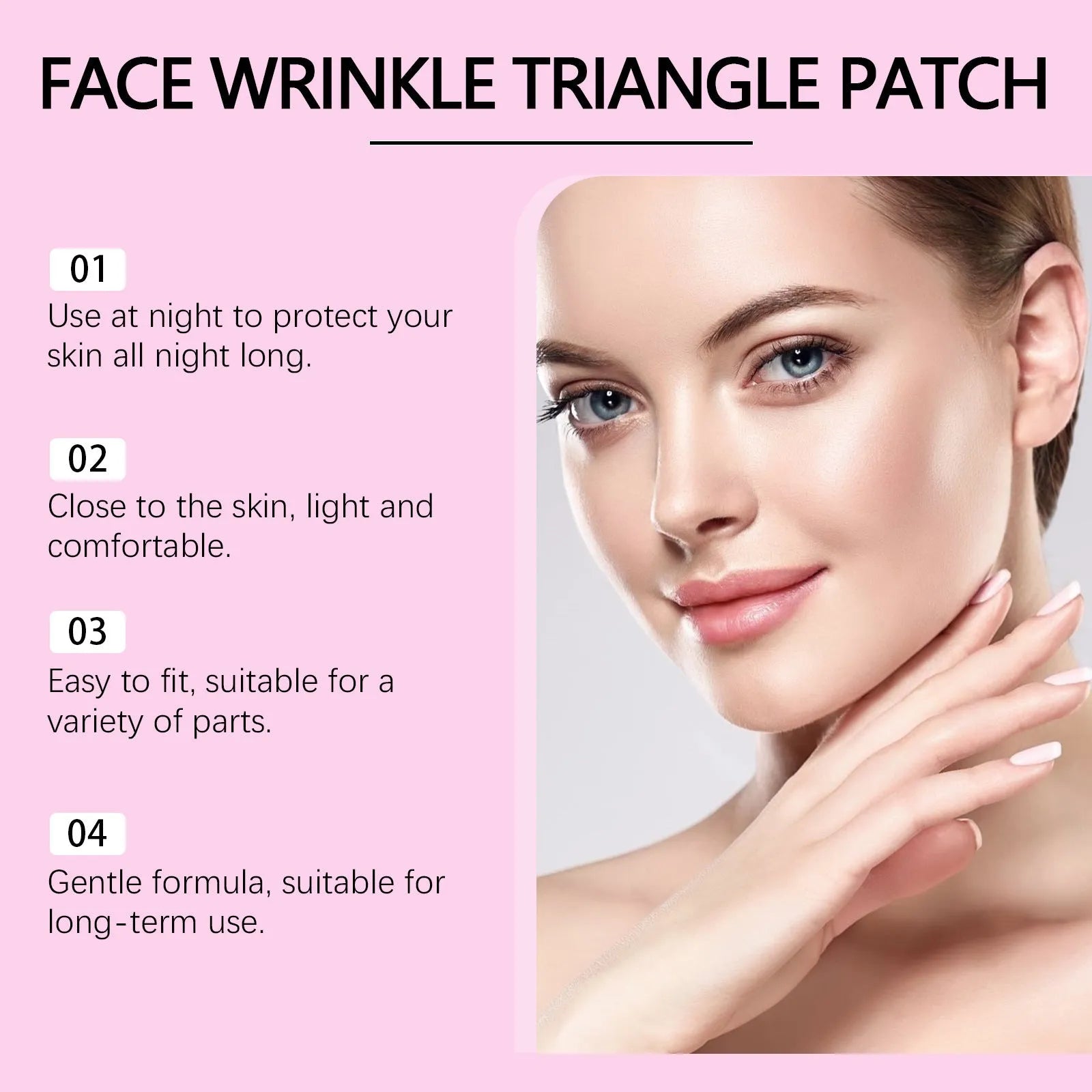 144 pack facial fine lines nursing adhesive patches with hyaluronic acid formula