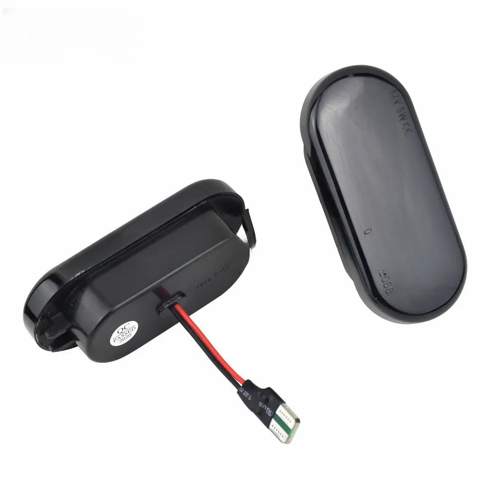 Skoda Octavia flowing water style side turn signal indicator light in blackened ABS plastic housing