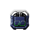 Wireless Bluetooth gaming headset with side flap opening cover and cool lights in Silver Black colour